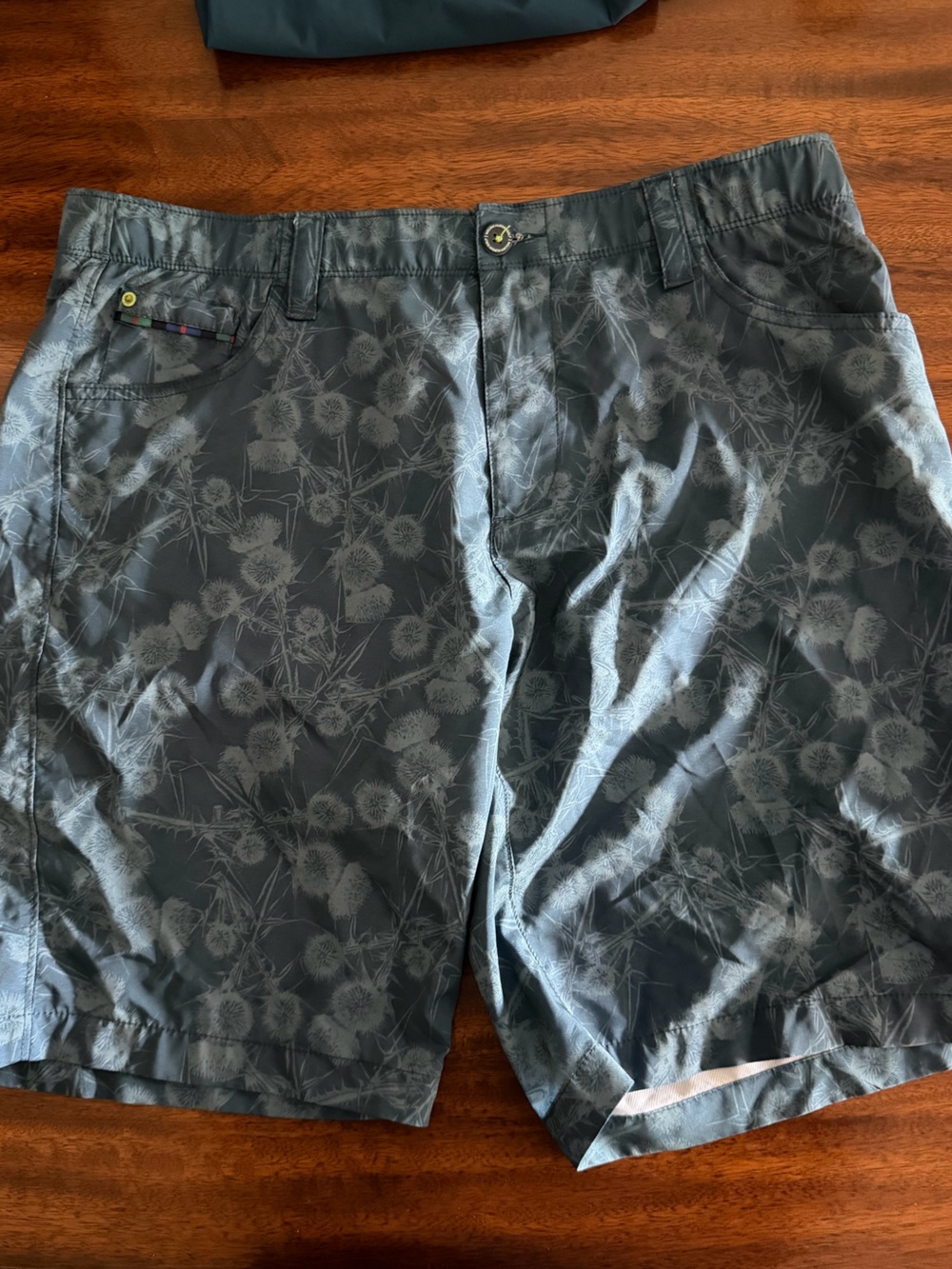 William Murray Golf Men's Navy Floral Performance Shorts with Lime Accent